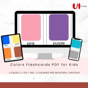 Colors Flashcards PDF for Kids – 3 Pages